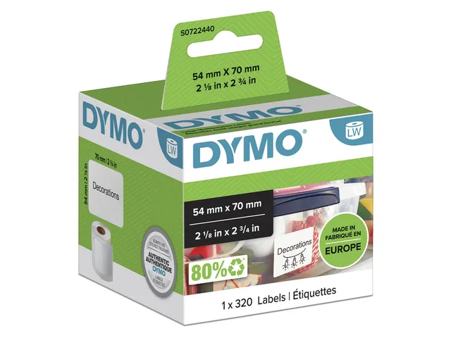 Etiket Dymo 99015 universeel etiket 54x70mm S0722440