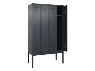 locker,HxBxD 2120x1200x500mm,4vak,vak B 300mm,cil.-slot,voetonderstel - 1
