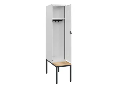 locker met bank,HxBxD 1950x400x815mm,1vak,vak B 400mm,draaigrendel