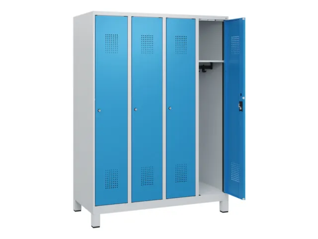 schoollocker,HxBxD 1630x1200x500mm,4vak,vak B 300mm,cil.-slot,voeten