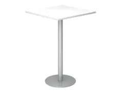 statafel,HxBxD 1116x800x800mm,vierkant,schotelvoet zilverkleurig