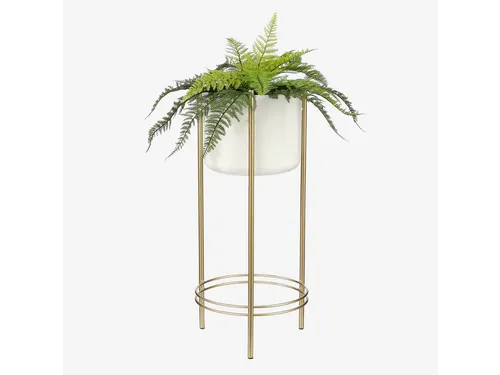 Kunstplant Mica Varen groen in pot Stan grijs 38x50cm
