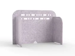 Akoestisch PET-vilt scheidingsscherm S 70x35cm lichtgrijs