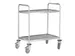 Emga RVS Serveerwagen met 2 bladen 80x50cm 80kg