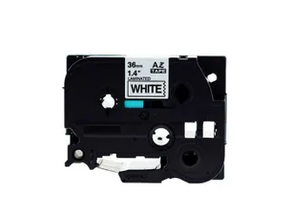Labeltape Brother Compatible Tze-261 36Mm Zwart op Wit - 2