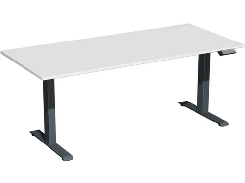 Elektrisch ihv bureau,HxBxD 730-1230x1800x800mm,blad lichtgrijs