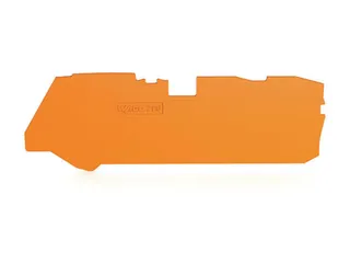 Eind- En Tussenplaat Van 1mm DIK Voor 3-Draads Klemmenblokken, Oranje - 1