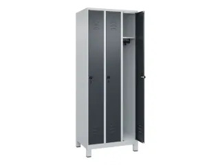 locker,HxBxD 1950x750x500mm,3vak,vak B 250mm,draaigrendel,voeten - 2
