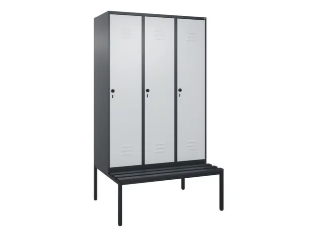 locker voor scheiding van kleding,HxBxD 2120x1200x815mm,3vak