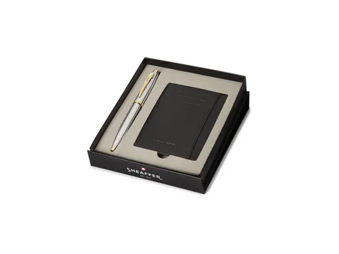 Balpen Giftset SHEAFFER 300 G9342 Bright chrome gold tone met creditca