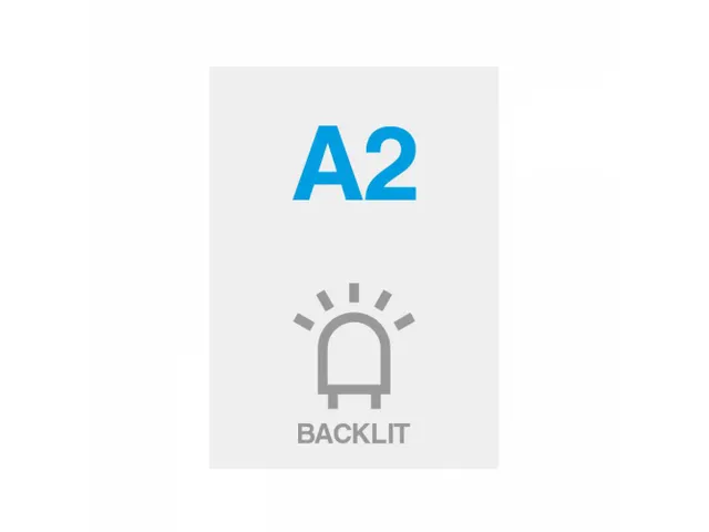 Poster Print A2 Backlit 275g/m² Satijnen Oppervlak