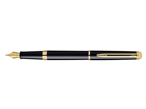 Vulpen Waterman Hémisphère Black lacquer GT Medium Blauwe inkt