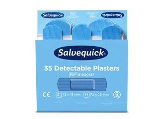 Pleisters Salvequick blauw detectabel refill 35 Stuks - 7