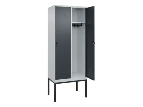 locker,HxBxD 2120x800x500mm,2vak,vak B 400mm,draaigrendel