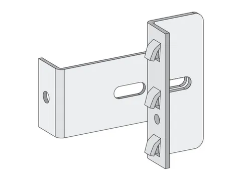 Muurverankering,V. Inhaakstelling,Verstelbaar,Lichtgrijs