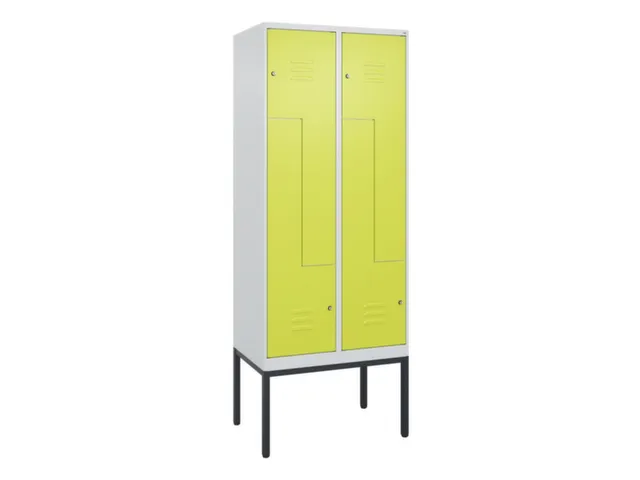 Z-garderobekast,HxBxD 2120x800x500mm,vak B 200/400mm,cil.-slot