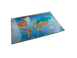 Onderlegger PVC 37,5x57,5cm wereld