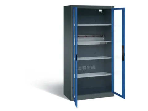 acculaadkast 1950x930x500mm 5stekkerdozen 230V cil.-slot front RAL5010