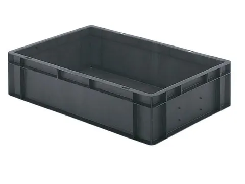 Euronorm-stapelbak 26l 145x600x400mm Wanden/bodem Gesloten Grijs