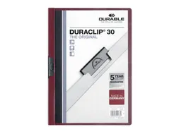Klemmap Durable Duraclip A4 3mm 30 vellen aubergine