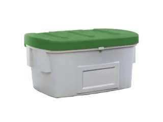 strooigoedbak,550l,HxBxD 748x1400x1070mm,PE,grijs,deksel groen - 1