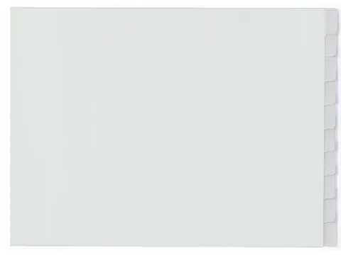 Tabblad Kangaro A3 venster PP 120 micron grijs 4-gaats 10-delig dwars