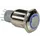 Ronde Metalen Schakelaar Spdt 1NO 1NC - Blauwe Ring