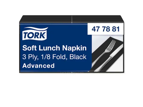 Tork 477881 Soft Lunchservet zwart 3-laags