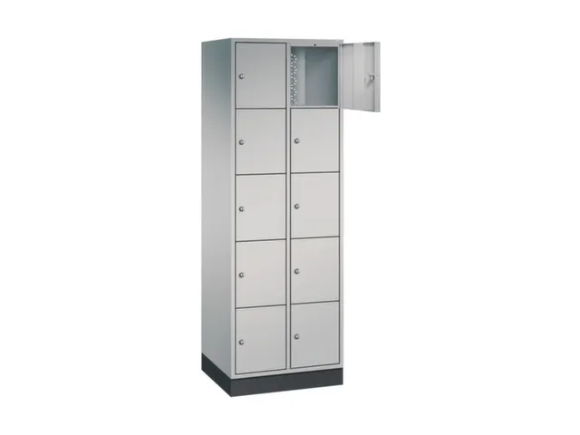 lockerkast,HxBxD 1950x620x500mm,2x5vakken,cil.-slot,sokkel