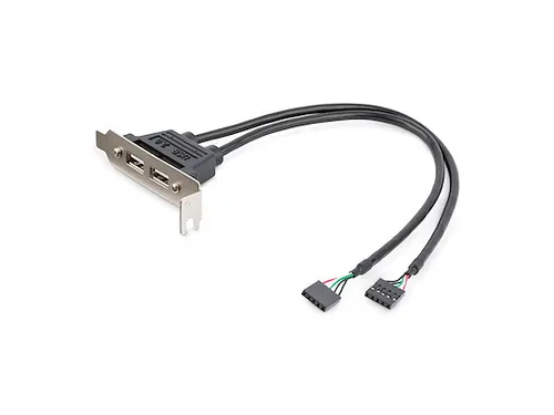 2-poorts USB A vrouwelijke low-profile Slot Plate Adapter