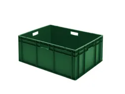 Euronorm Stapelkrat 320x800x600mm 127l Wanden/bodem Gesloten Groen
