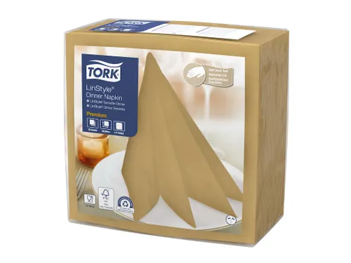 Linstyle Dinnerservet 478874 39x39cm 1-laags 1/4 vouw biscuit 700 Stuk
