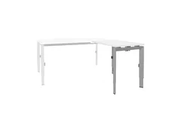 Bureau Linesto N3 aanbouwtafel 80x60cm krijtwit 25mm alu