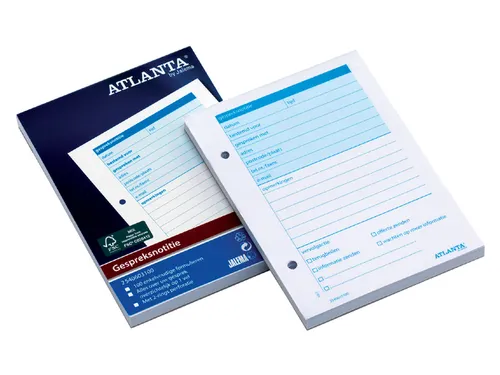 Gespreksnotitieblok Djois Atlanta A6 100 vel wit
