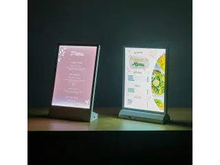 Verlichte Tafelstandaard T-Stand LED Dubbelzijdig DL 99x210mm Zwart - 4