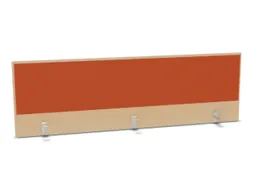 opzetpaneel,v. bureau,aanbouw achter,B 1800mm,NE-esdoorn,BN3012-oranje