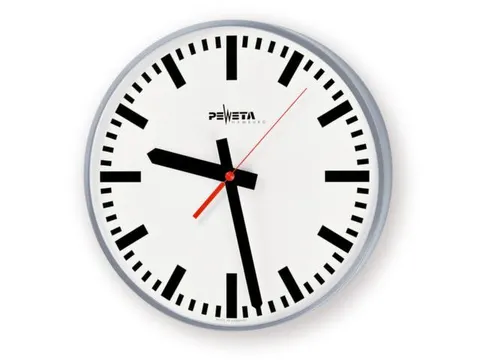 Wandklok Kwarts Klokkenkast Gelakt Metaal 30 cm Kleur Ral1023