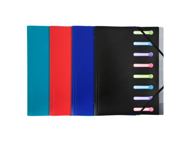 Trieur polypropylène 3 rabats 8 compartiments OPAK - Couleurs assorti