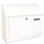 muurbrievenbus,staal,wit,HxBxD 330x384x170mm,inworp/uitname voor