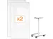 Move & Meet mobiel systeem, 2 whiteboard panelen, 90 x 180 cm
