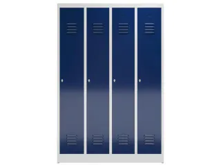 garderobekast 1800x1185x500mm 4vak klink sokkel romp RAL7035 RAL5010 - 2