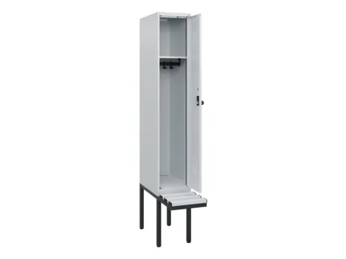locker met bank,HxBxD 1950x300x815mm,1vak,vak B 300mm,draaigrendel