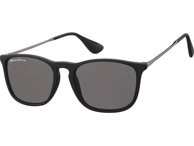 Zonnebril Montana met smoke glas en metalen pootje zwart
