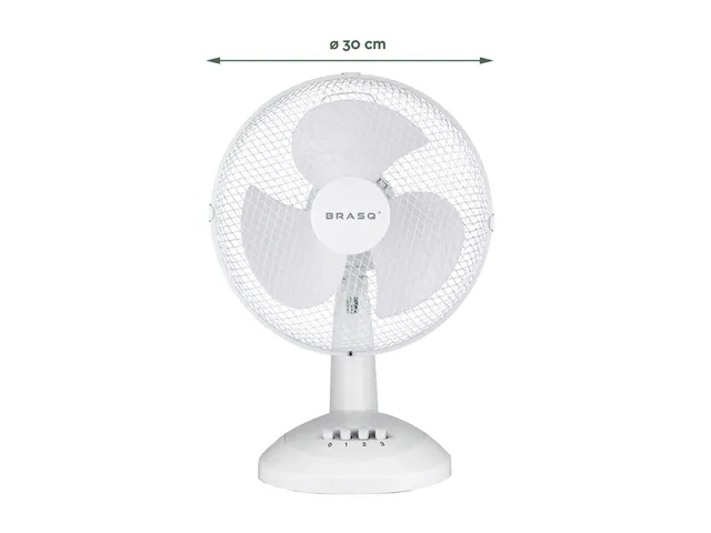 Tafelventilator BRASQ F400 Ø 30cm wit