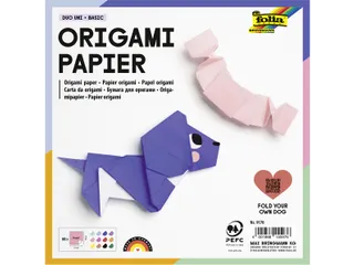 Origami vouwpapier Duo Uni 19x19cm 80g 96 vellen - 4
