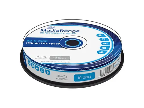 MediaRange Blue Ray DVD BD-R 25GB, 6x speed