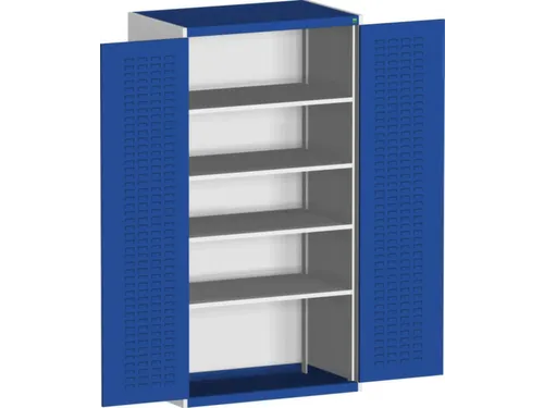 kast met sleufplaat,HxBxD 2000x1050x650mm,4xStalen bodem