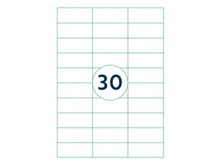 Etiketten Zelfklevend Wit 30 op A4 70x29.7mm 1000 Vel - 1