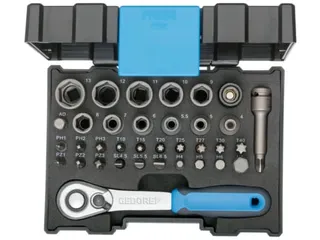 GEDORE 666-U-20 Bit dopsleuteldoos met ratel 1/4 inch 35-delig - 1