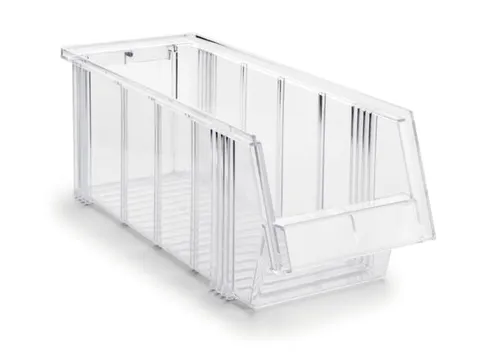 Transparante Zichtbakken Hxbxd 156x186x500mm Polystyreen Grijpopening
